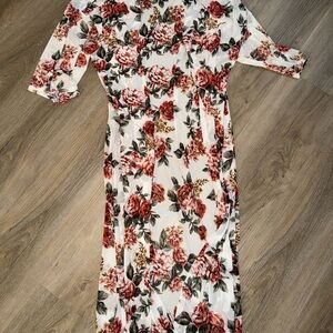 Ultra Flirt Red and Green Floral cardigan